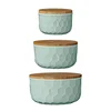 /product-detail/custom-stylish-set-of-3-round-mint-green-ceramic-bowls-with-bamboo-lids-62119195733.html