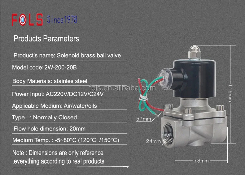 dn20 electric solenoid ss304 threaded diaphragm valve ac220v