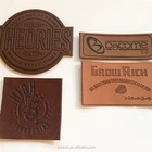Custom made embossed faux leather patches for hat