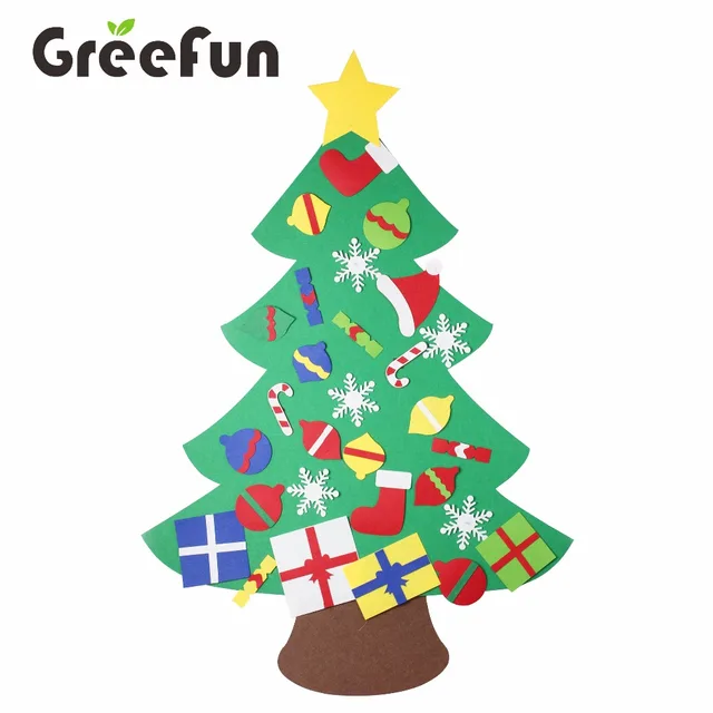 decoration gift felt christmas tree with different cute