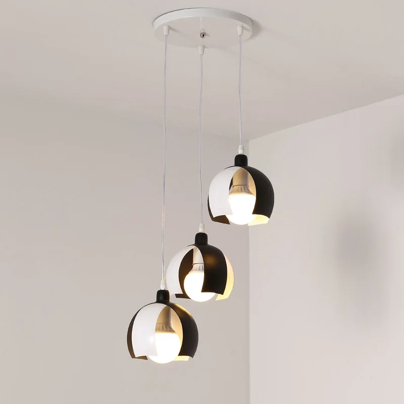 Dinning-Room-Kitchen-Hanging-Lamp-Modern-Pendant-Light-E27-Led-bulb-Gift-Back-White-Iron-Decor