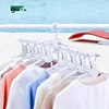 2018 new product Multi-functional plastic clothes hanger folding,magic hangers for clothes