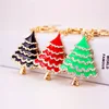 YS258 Yiwu Huilin Jewelry New Product Rhinestone Colorful Christmas tree key chain
