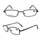 Durable mens design custom color black metal reading glasses