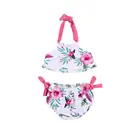 Wholesale Flower Printed Bathing Suit Children Bowknot Swimwear For Baby Girl