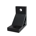 aluminium profile accessories Corner Joint Connectors black anodized aluminum angle bracket