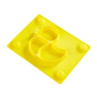 OEM Duck Shape Disposable Rubber Kid Or Children Plate Bowl Silicone Baby Feeding Placemat With Suction