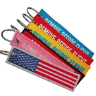 Customization Textile Superior Quality Patch Cheap Key Hang Tags woven Keychain sublimation key chain embroidery keyring