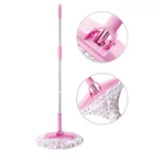 220g microfiber head stainless steel handle twist floor mop