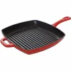 geovein high end cast iron enamel coating nonstick square meat grill for home cooking and bbq