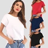 KEYIDI Custom Hot Summer Solid Casual Women T-shirt Blouse Tops