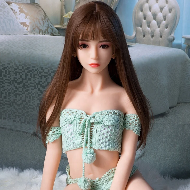 135 см японского аниме плоская грудь силиконовые секс куклы с металлический скелет