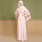 Muslim Fashion Long Two-piece Embroidered Dress Dubai Abaya New Design