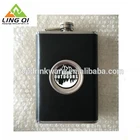 1oz-64oz stainless steel whisky square flat black liquor hip flask uk