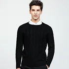 Man sweater round collar british style youth pullover long sleeve fashion lie fallow autumn clothing