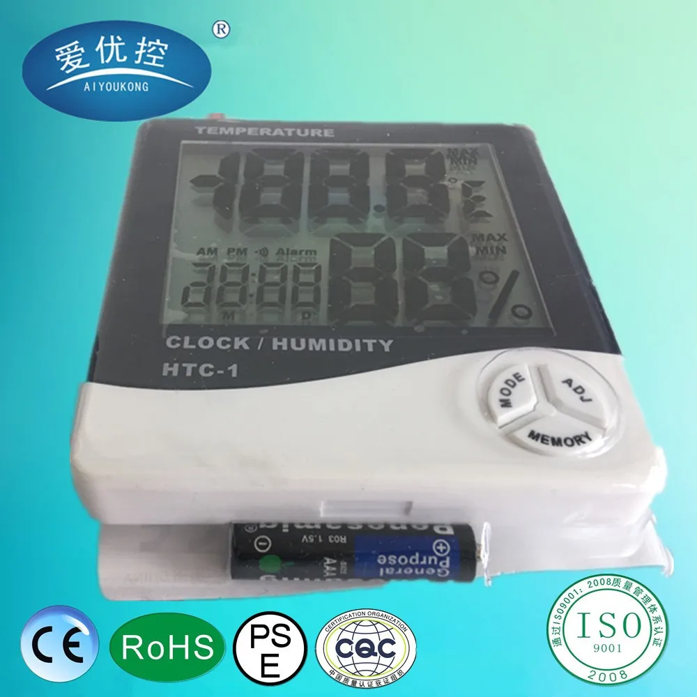 HTC-1 Temperature & Humidity Meter and Clock with Alarm Function
