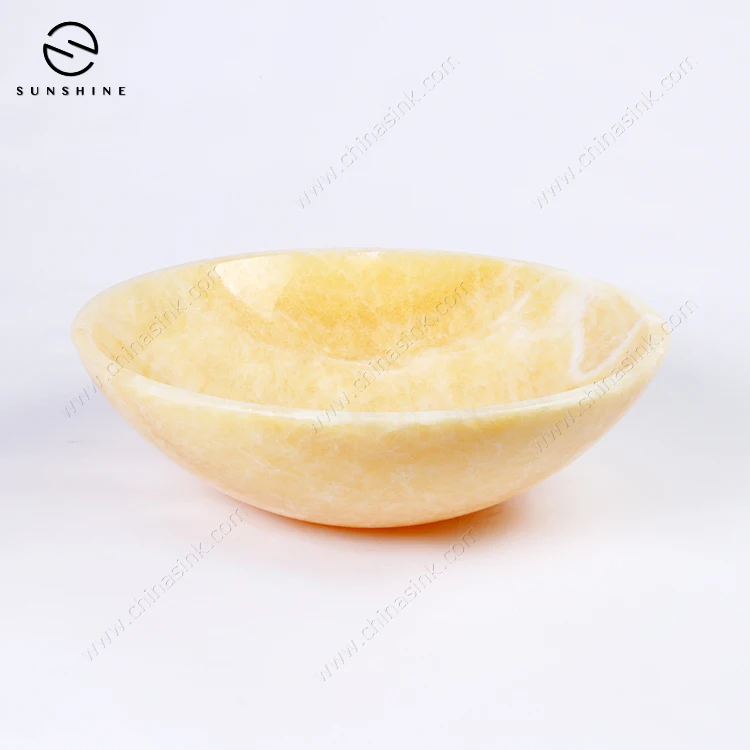Classic Honey Onyx Marble Stone Counter Top Wash Sinks