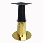 Furniture pedestal stainless steel titanium gold dining table base