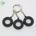New Style Rubber2d double-sided keyrings for Key Accessories with Tire shape