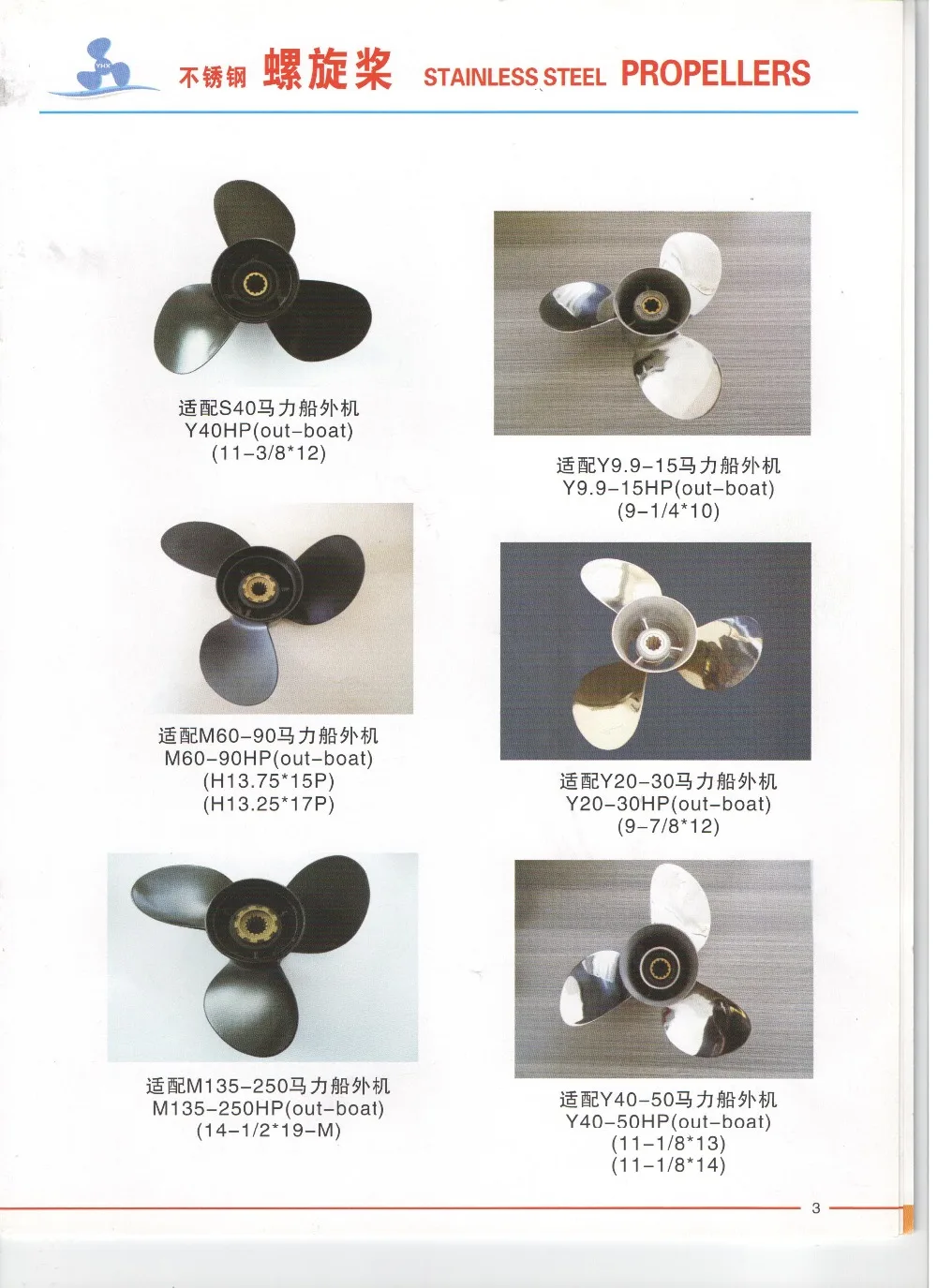 Marine Supplier Propeller,Stainless Steel Propellers For Boat,Metal Ship Propeller For Sale