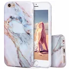 Wholesale White Flexible Silicone TPU IMD Protective Marble Mobile Phone Case for iPhone 6 6S