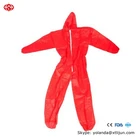 Red Disposable Protective Clothing PP/SMS/PP+PE safety coverall disposable/factory uniform/disposable work overall