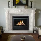 Indoor Marble Fireplace White New Design Decorative White Natural Stone Marble Fireplace