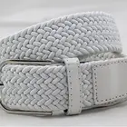 fashion cool women's men's lady's girls elastic stretch polyester weave cotton webbing belts wholesale customized