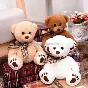 day gift 20cm brown color plush bowknot valentine teddy bear