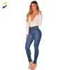 Wholesale custom new fashion high waisted women denim jeans pants