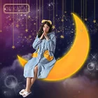 Women's flannel nightgown and bathrobe in autumn and winter