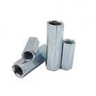 carbon steel Hexagon coupling nuts DIN 6334 long hex nut threaded rod coupler