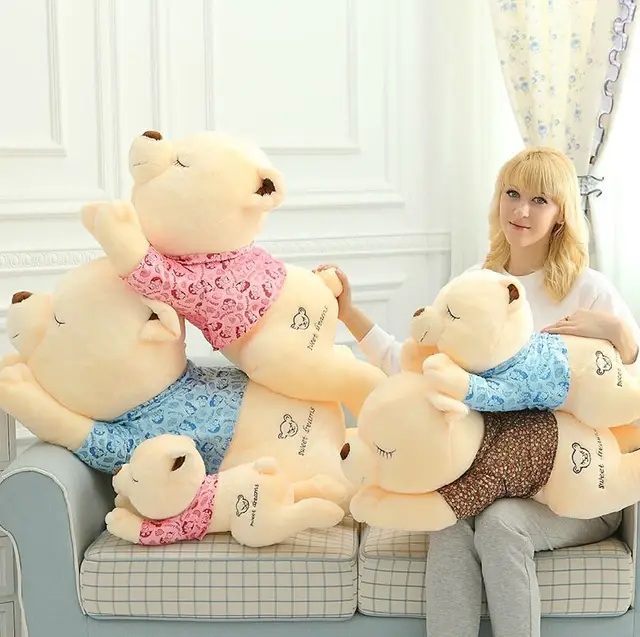 plush toy soft sleep bear toy cute doll gift for girls birthday