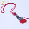 Sale necklace jewelry red crystal with glass seed bead tassels fashion necklace