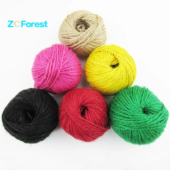 6pcs/lot 1.5mm Thick 50m/roll Jute Rope Hemp String Crafts Natural Twine Cord Hemp Twine Crafts DIY Manual Hemp Rope Ball