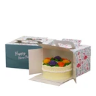 Attractive Style custom cake packaging box with windows