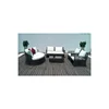 Modern Design Patio Garden Furniture Outdoor 5pc Rattan Wicker Sofa Set with Canopy