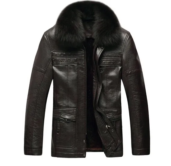 D62601T 2014 осень и зима новый стиль Мужская с длинным рукавом PU кожаная куртка