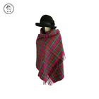 Factory Cheap Plaid Cashmere Merino Tartan Wool Women Shawl