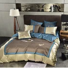 Luxury 100% cotton 4pcs 6pcs 7pcs white european embroidery bedding set 300 thread count