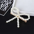 hotsale stock factory wholesale women fashionable butterfly hairpin pearl crystal hair clips for girls