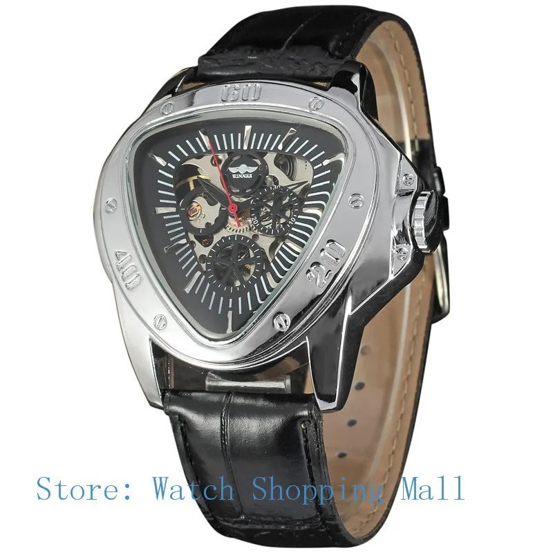 New Mens Watch Top Brand Luury Skeleton Hollow Automatic Mechanical Leather Strap Watch Men Reloj Hombre 5911K