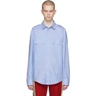 OEM men Fashion Long sleeve cotton Blue Piglet Military Oxford Shirt