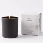 Mescente coffee scented natural soy wax candle in glass jar