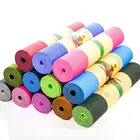 1-10mm Custom Rubber, TPE Double Layer Dropship Anti-slip Yoga Mat with strap