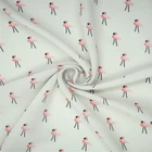small bird printed 75D moss crepe chiffon loose beach short fabric
