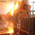 Hydraulic tilting type steel induction melting furnace