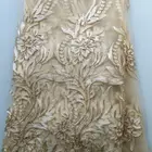 Beaded Trim For Wedding Dress Trimming beige color French Lace Wedding Dress FabricFrench Lace Wedding Dress Fabric