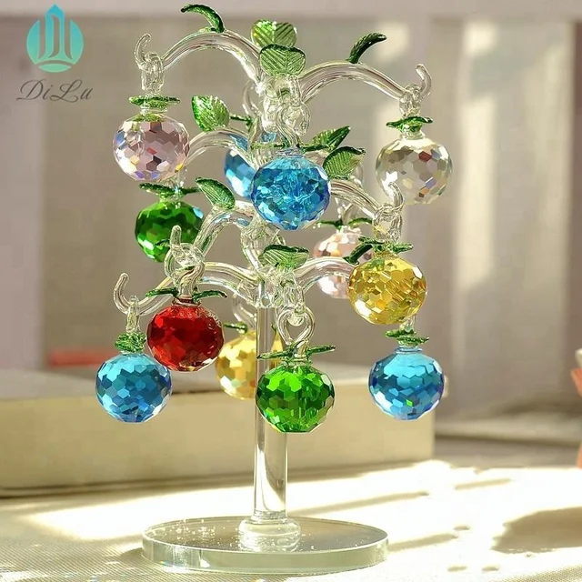 customized business gifts k9 crystal glass apple tree for and