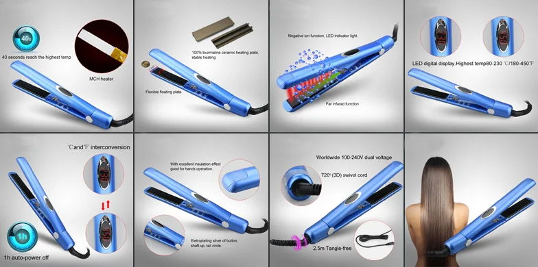Wholesale private label fast mini 1 inch professional ceramic ionic hair iron steam styler infrared hair straightener